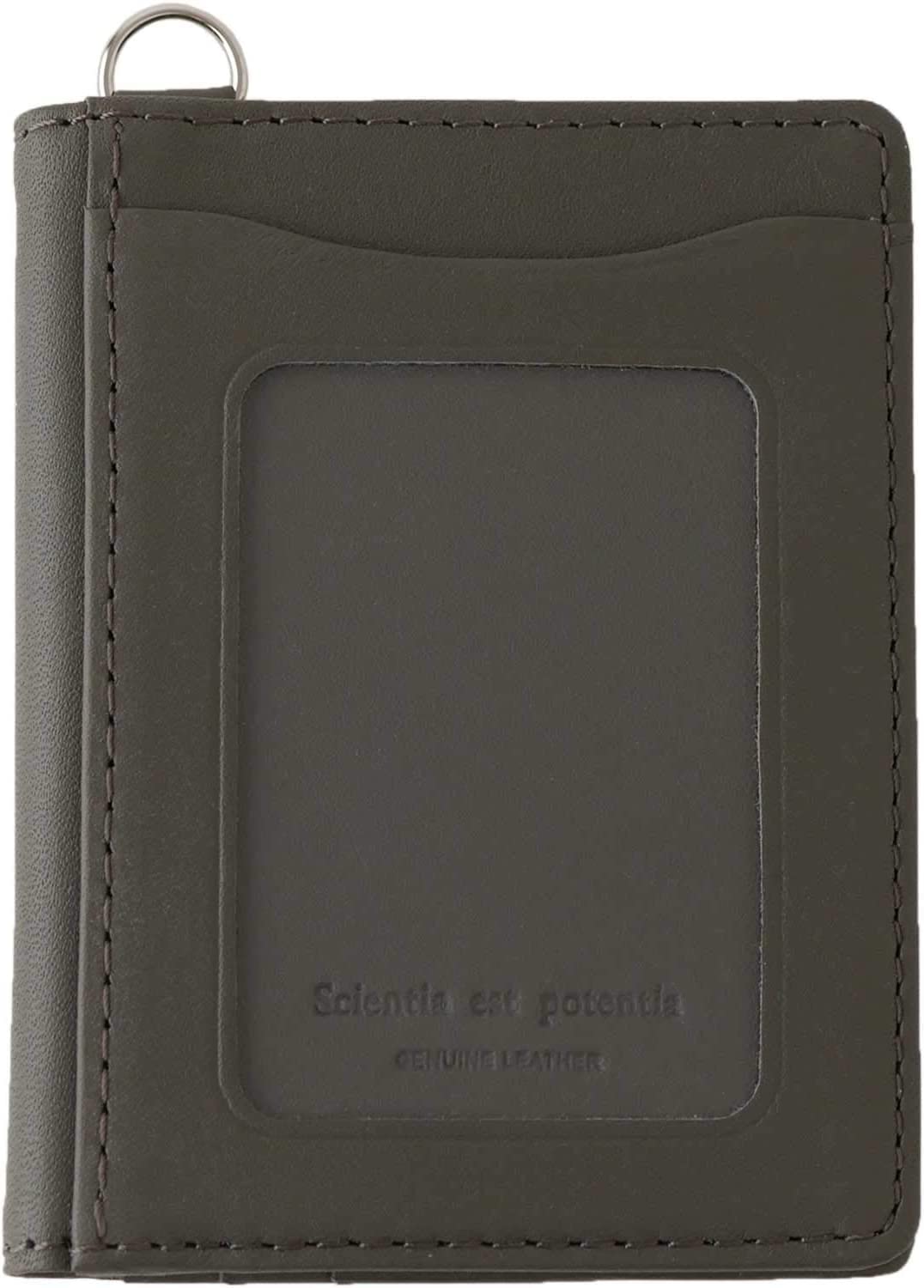 SLIP-ON NSL-3202-CHG Pass Coin Case, Noir, Genuine Leather, Charcoal Gray