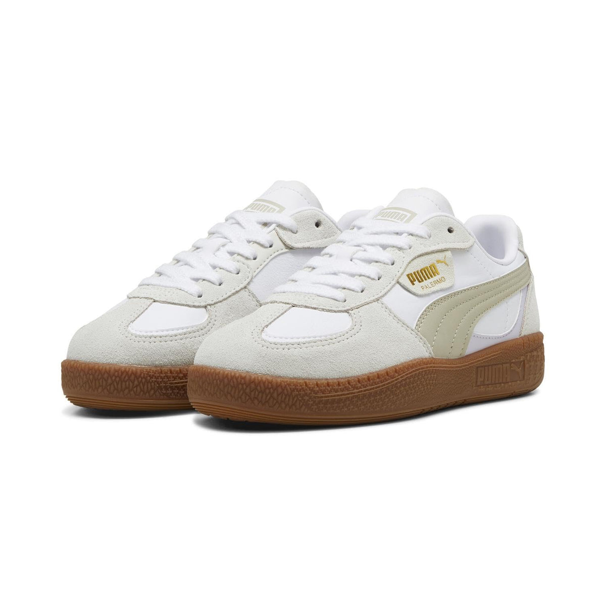 PUMA(プーマ) Men's Sneakers, 24 Fall/Winter Colors Puma White/Dessert, Dust, (02), 25.0 cm