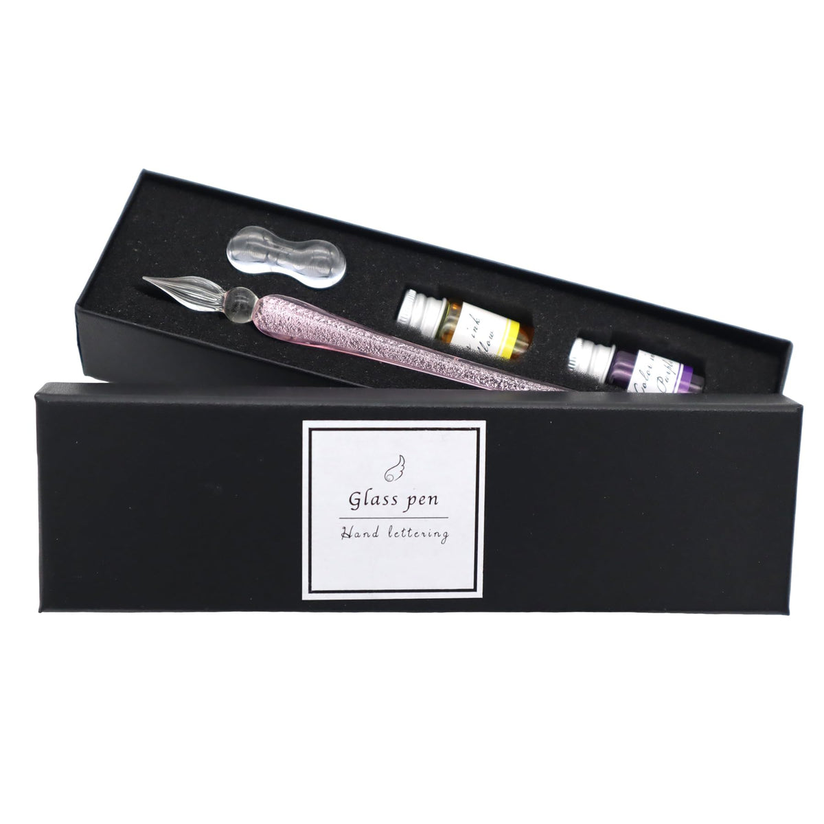 フォーカート Four Cart Cute Handmade Glasswork Glass Pen Plume Pink