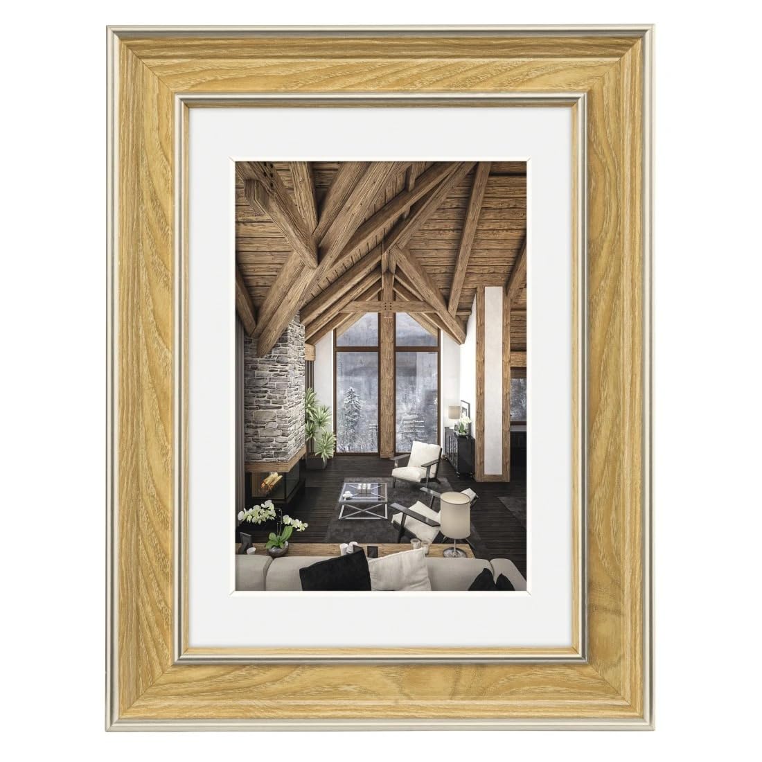 Plastic Photo Frame / German Design / German Quality Control / Fashionable European Design / 3.9 x 5.9 inches (10 x 15 cm) Size / Wall Mount / Stand Included / Modern Photo Frame with Vintage Style