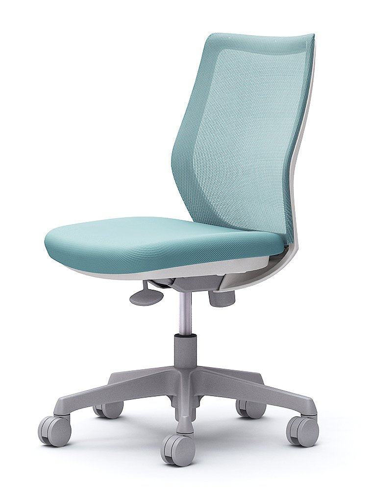オカムラ(岡村製作所) Okamura CG11WR-FZK6 Office Chair, Armless, Mesh Type, White Frame, Sage