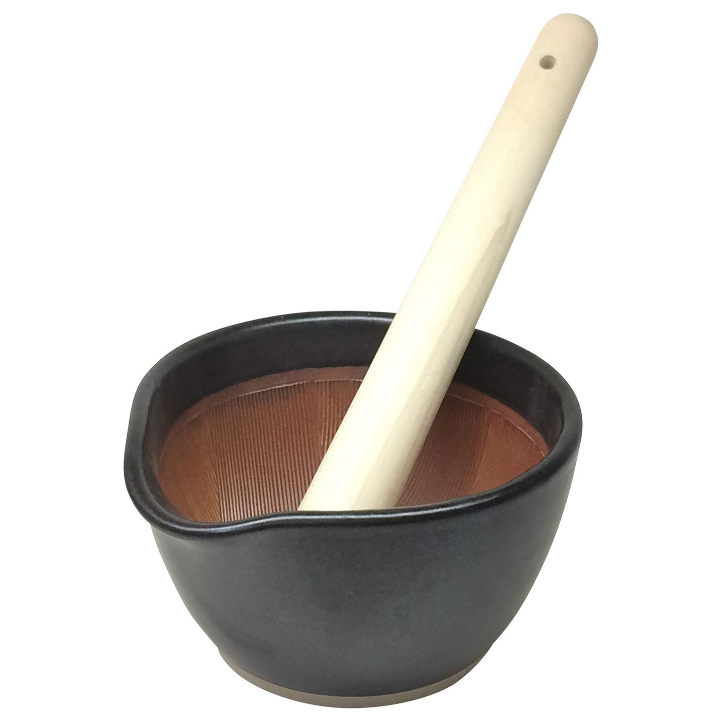 元重製陶所(Motoshige Seitoujo) Ishimiyaki Moto Shige, Made in Japan Mortar, 15cm, black