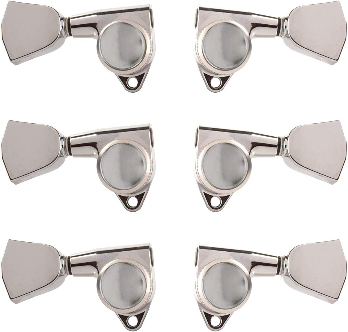 Gotoh Magnum Lock-Trad 3+3 Guitar Tuners with Keystone Knobs, Chrome