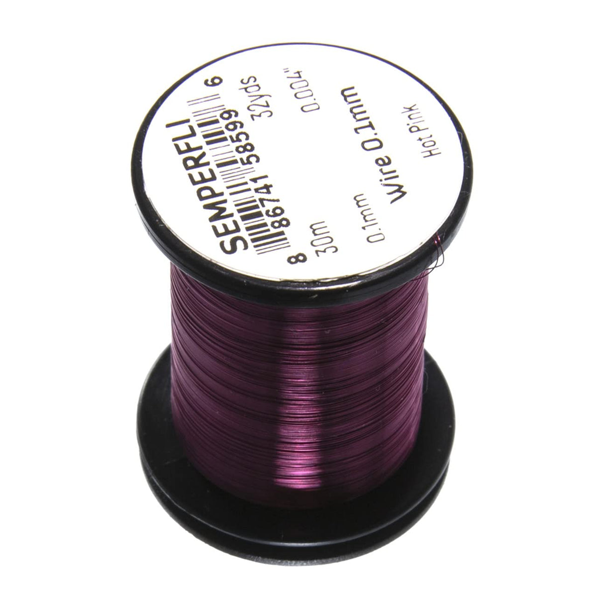TIEMCO Hemper Fly Wire, 0.04 inches (0.1 mm), Hot Pink