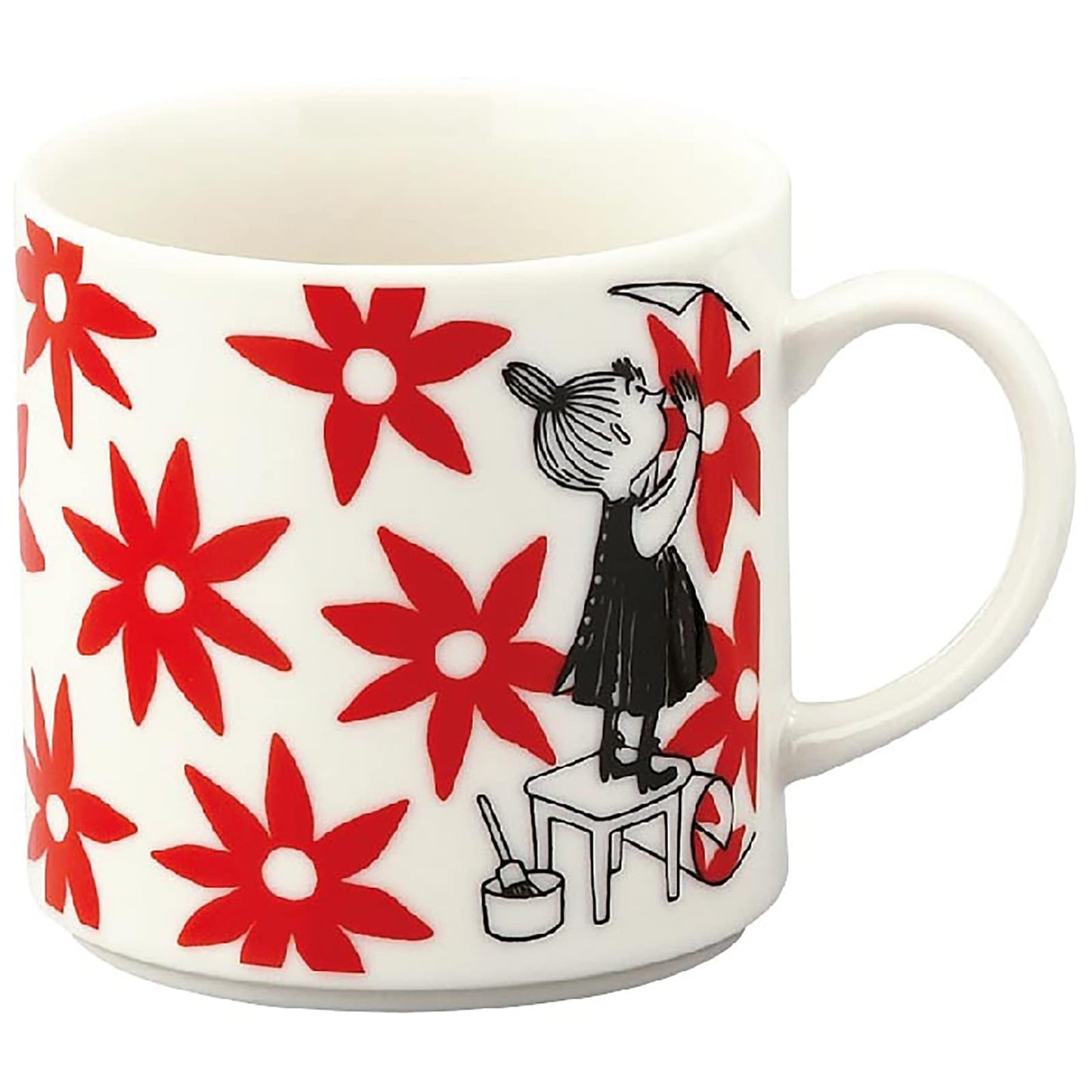Yamaka Shoten Moomin Kuvio Mug, Flower, 11.8 oz (350 ml), Ceramic, Microwave Safe, Retro, Mother's Day Gift, Made in Japan