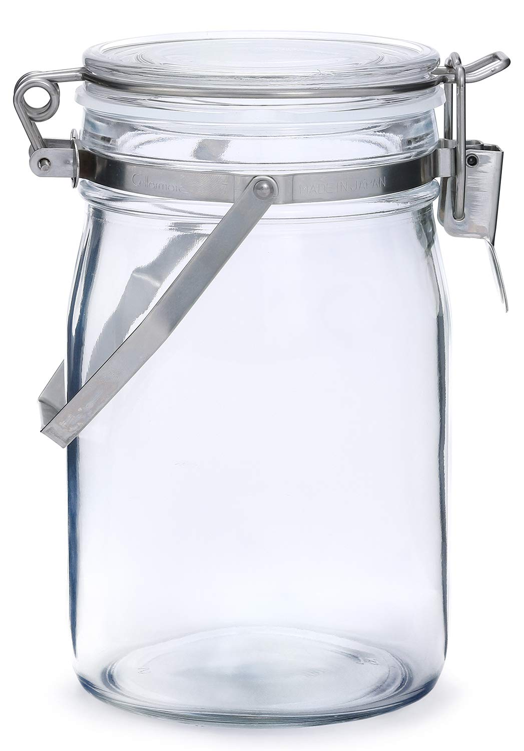 星硝(Seisho) Airtight Jar, Storage Container Sealed Bottle with Handle 3.3 fl oz (1 L), 1L, clear