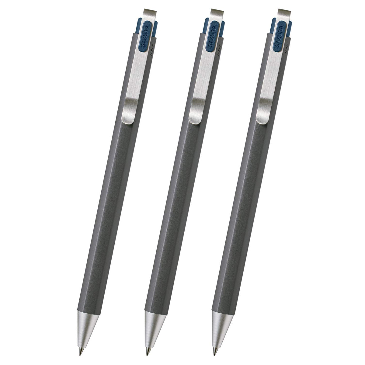 Sakura Craypas GBR205#43 Gel Ink Ballpoint Pen, Ball Sign iD, Night Black, 0.02 inches (0.5 mm), 3 Pieces
