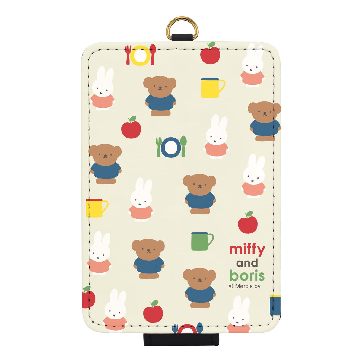 Gourmandise MF-326B Miffy and Boris IC Card Case, All-Over Pattern