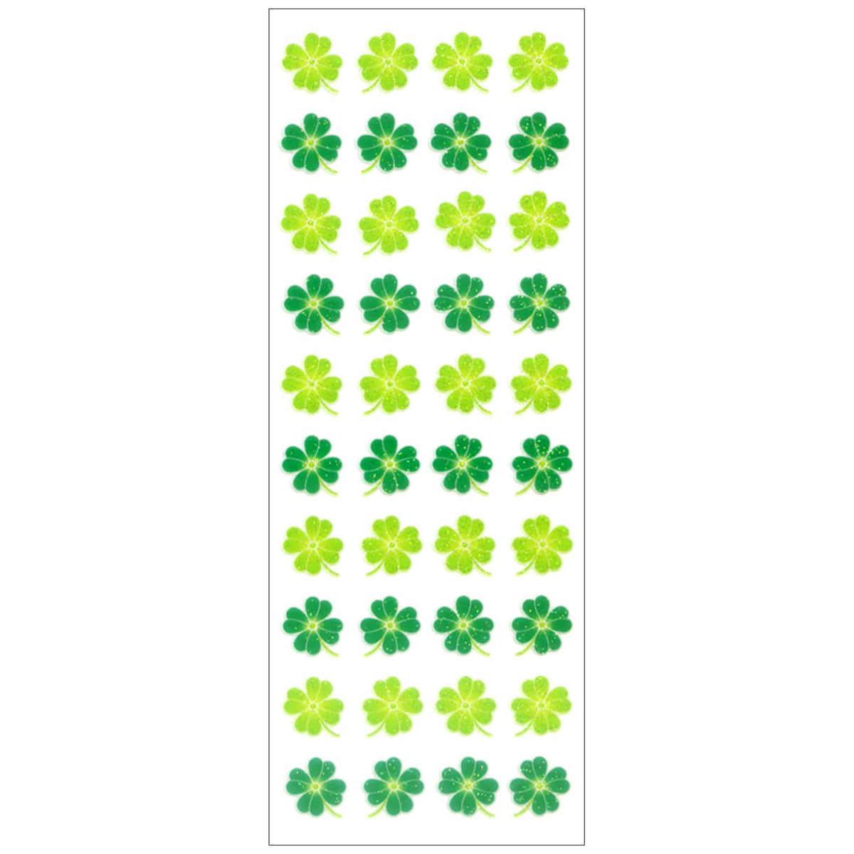 Okoyama Shokai HR792 Clover Stickers with Glitter 4 Rows