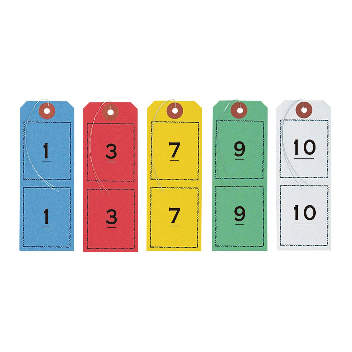 Open Industry Luggage Tag, Blue, Green, Red, Yellow, White