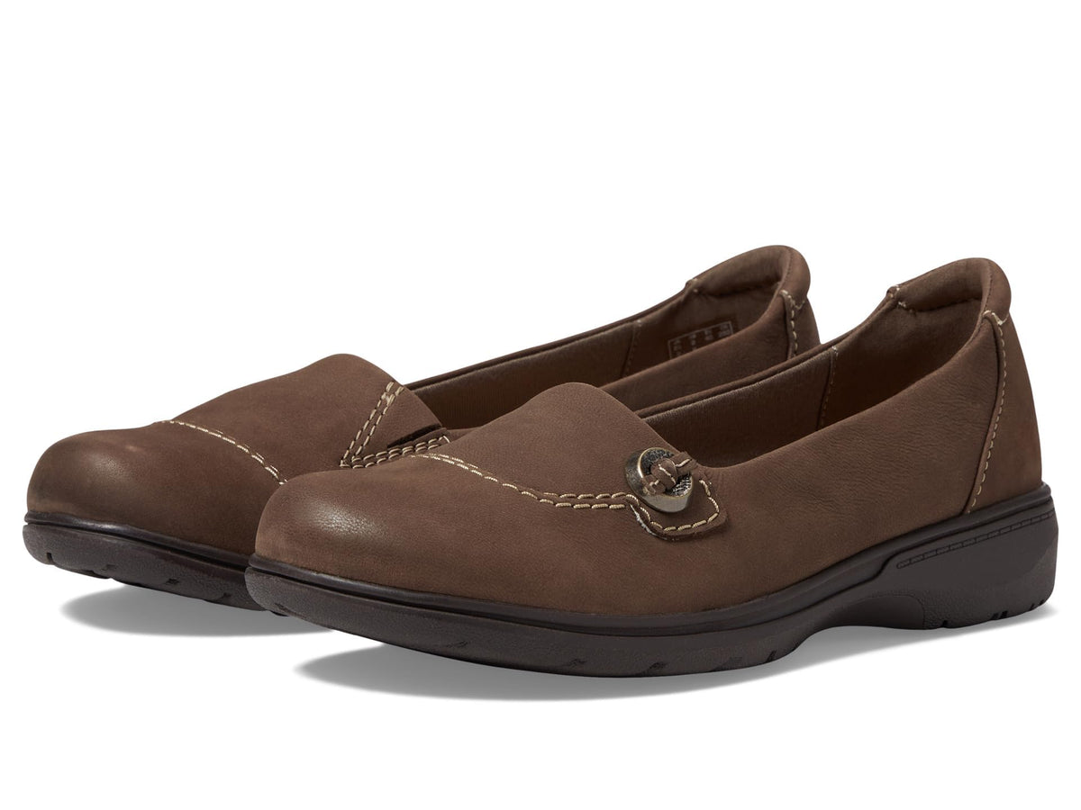 Clarks Brown's Carleigh Lulin Loafer, Taupe Nubuck, 8.5 Medium US