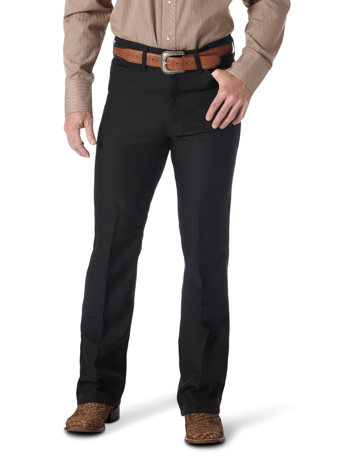 Wrangler Men's Wrancher Dress Jean, Black, 32W x 32L