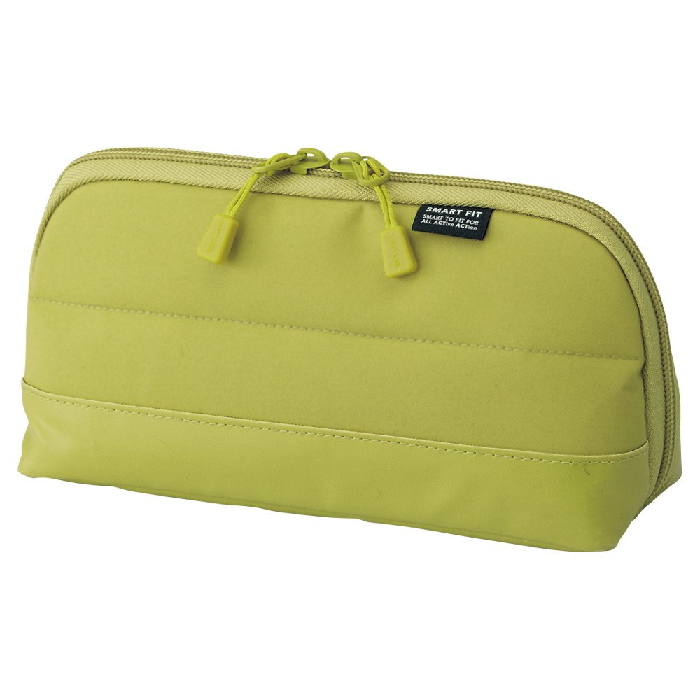 LIHIT LAB Pen Case (Pencil Case), Water & Stain Repellent, 8" x 4'', Yellow Green (A7688-6)