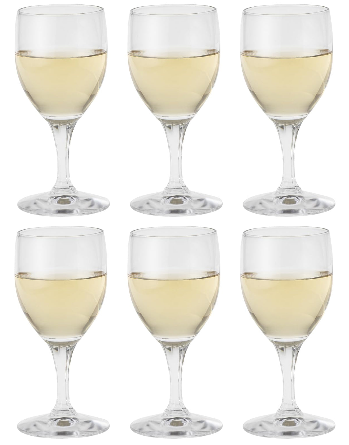 東洋佐々木ガラス Toyo Sasaki Glass 32035 Wine Glass, 6.7 fl oz (195 ml), New Spool, Made in Japan, Dishwasher Safe, Set of 6
