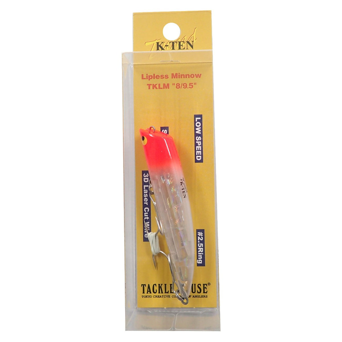TackleHouse Minnow Tuned K-Ten TKLM Lipless Minnow, 3.1 inches (80 mm), 0.3 oz (9.5 g), Clear HG Pink Head #115 TKLM80 Lure