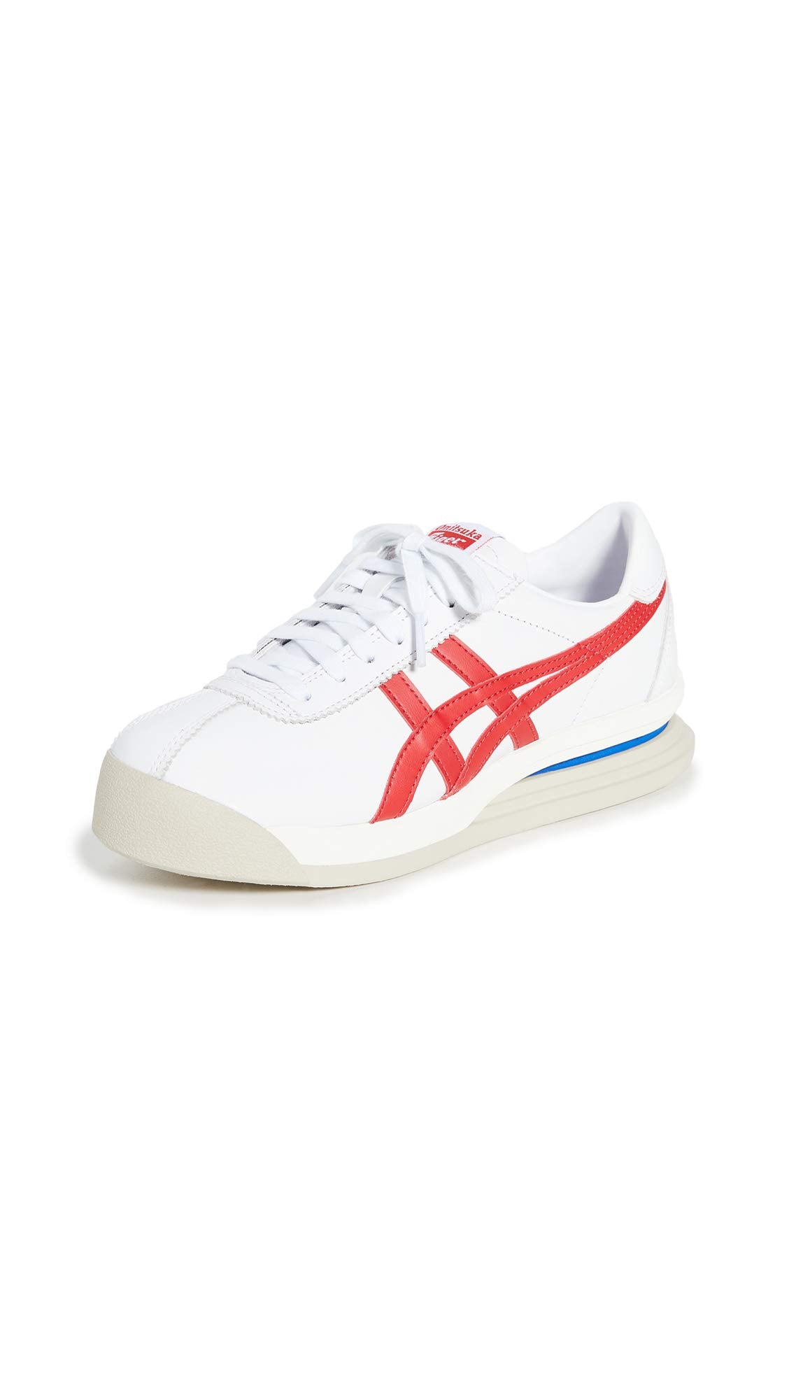 Onitsuka Tiger Tiger Corsair Unisex Shoes, White/Classic Red, 9