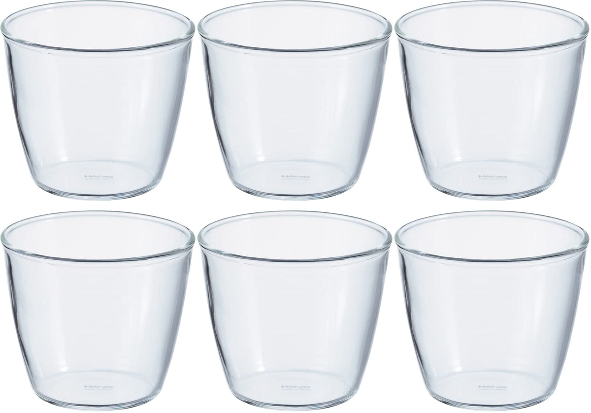 HARIO PRC-20-BK Heat Resistant Glass Pudding Cup, Made in Japan, 6.8 fl oz (200 ml), Clear