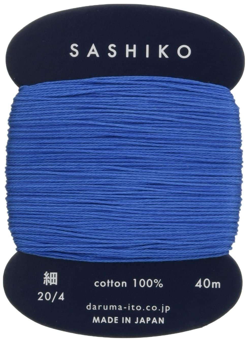 Yokota Daruma Sashiko Thread Single and Variegated Color (Col.225 Lapis Lazuli, Thin 40M Card)