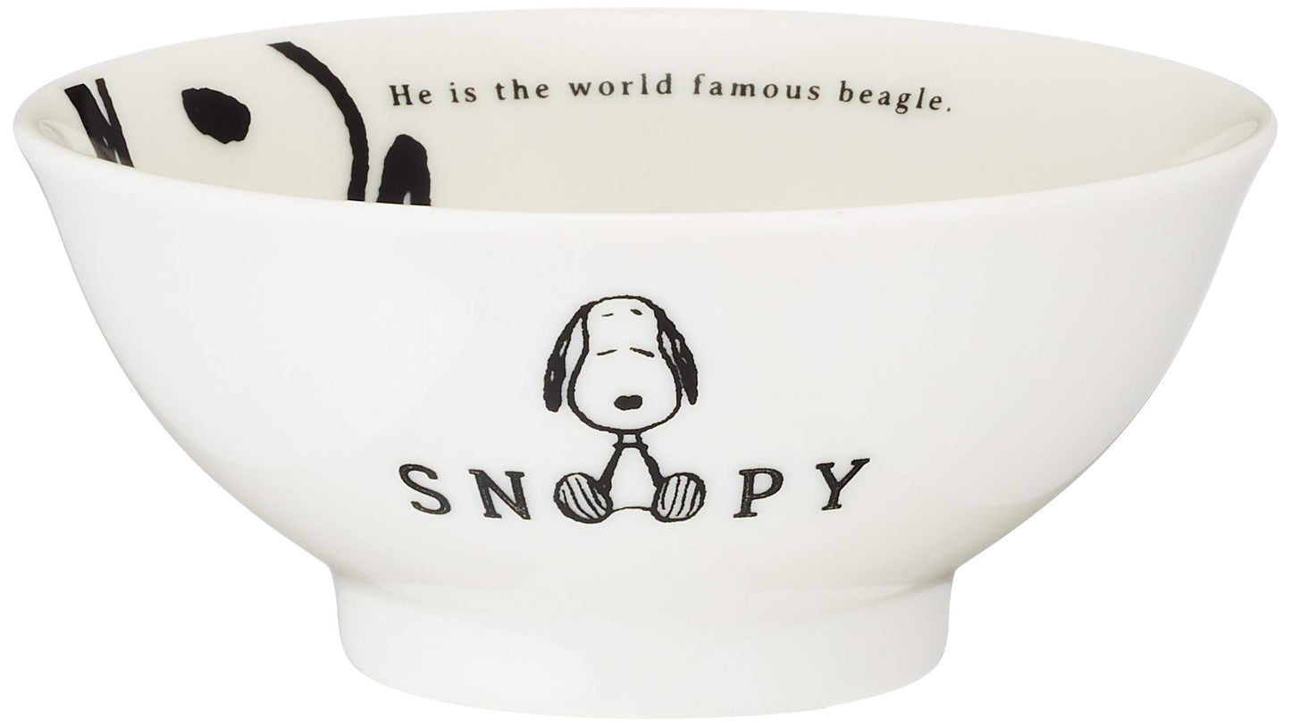 Peanuts 606130 Snoopy Joy Rice Bowl, Diameter 4.1 inches (10.5 cm), White