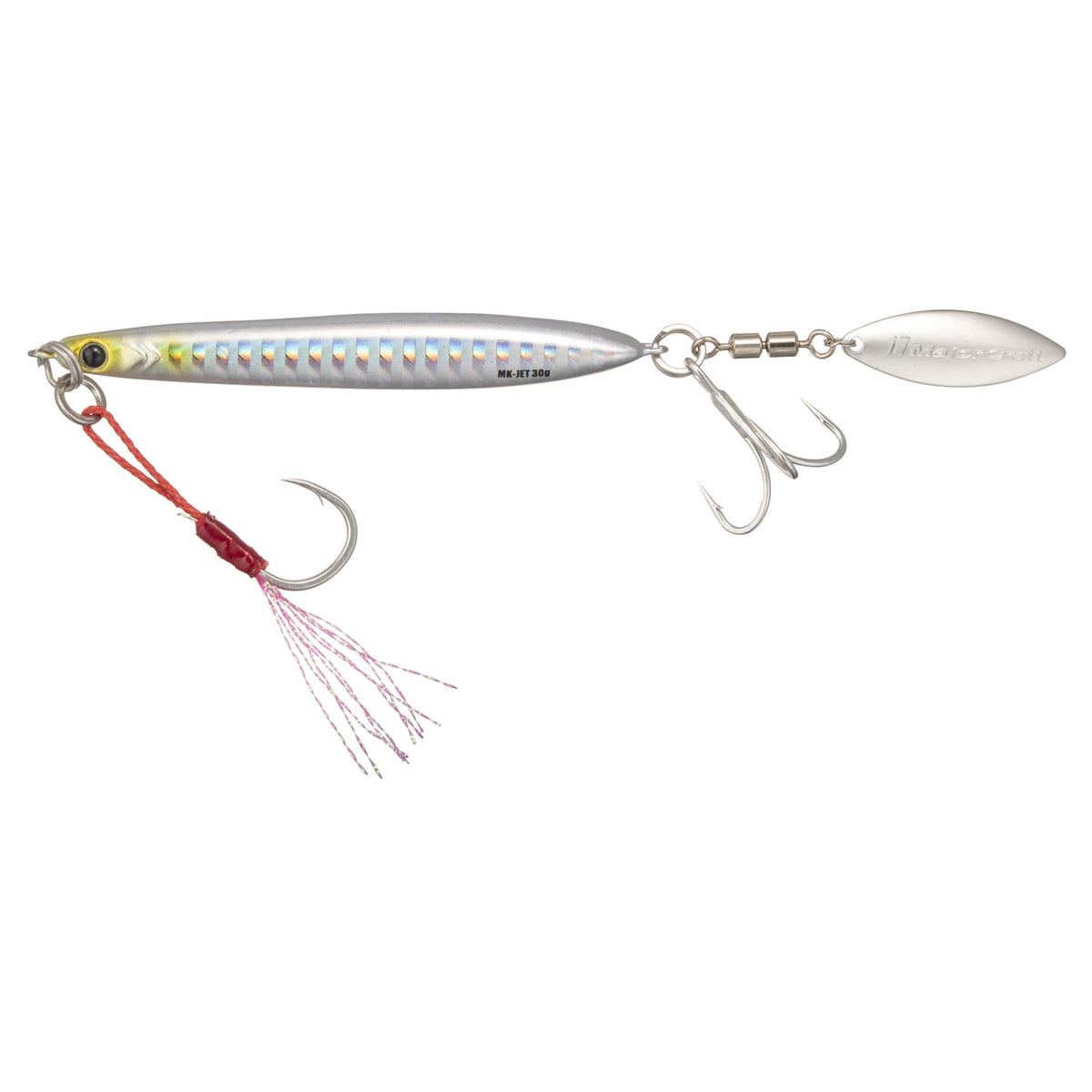 Major Craft Maki Jig Jet, Metal Jig, 1.1 oz (30 g), Silver #8 Lure