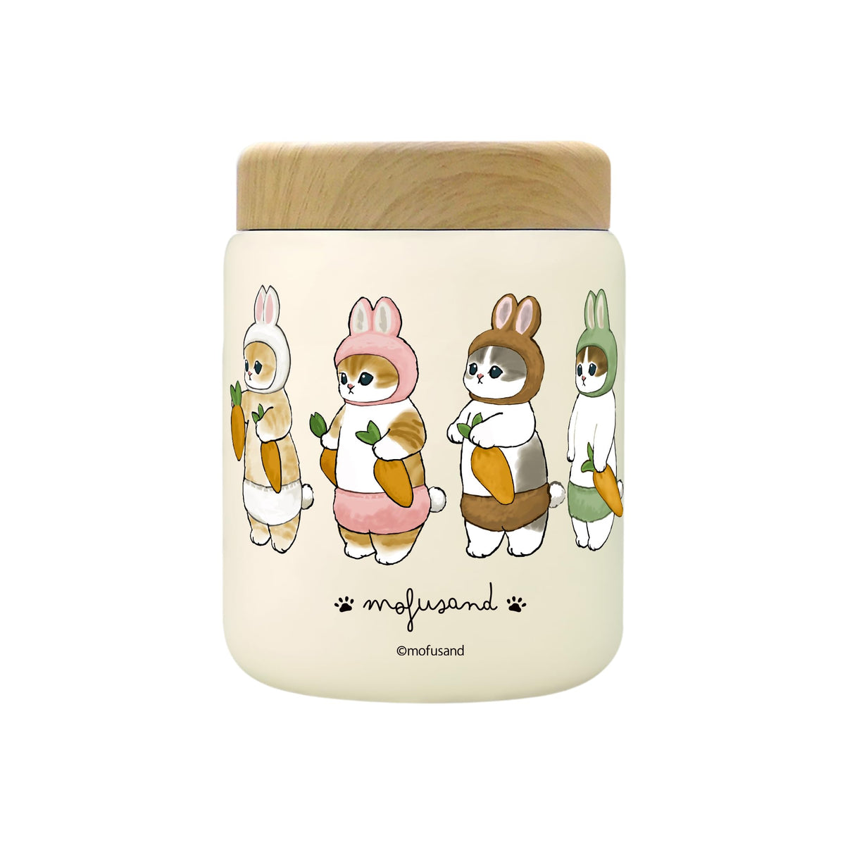東亜金属(Toa) mofusand Vacuum Double Layer Stainless Steel Soup Pot, 13.5 fl oz (400 ml) Lunch Jar, Thermal Insulated for Work or School Commutes, Cute, Cat 53-2157