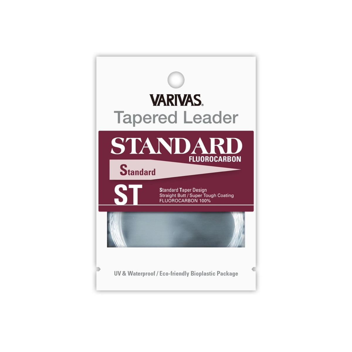 VARIVAS Standard ST Fluorocarbon 9 ft. Tapered Leader, Natural, 1X