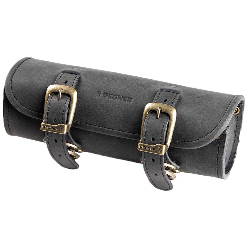 Degner TB-4IN Black Tool Bag 1L Cow Leather for Motorcycle Harley