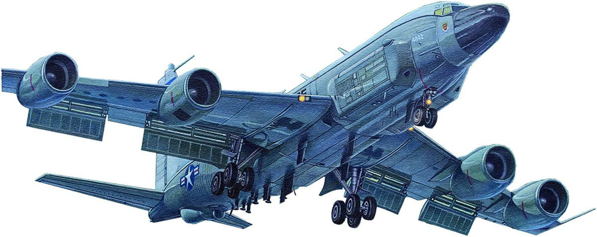 Roden 1/144 USAF Boeing RC-135V/W Rivet Joint Intelligence Gathering Aircraft Plastic model RE14349 Molded Color
