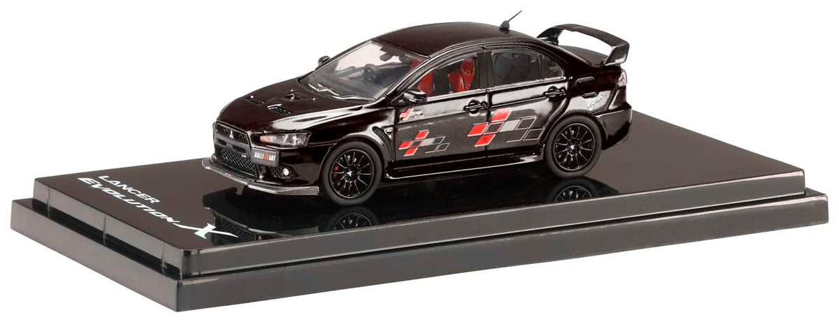 1/64 Mitsubishi Lancer Evolution 10 Rally Art Phantom Black Pearl