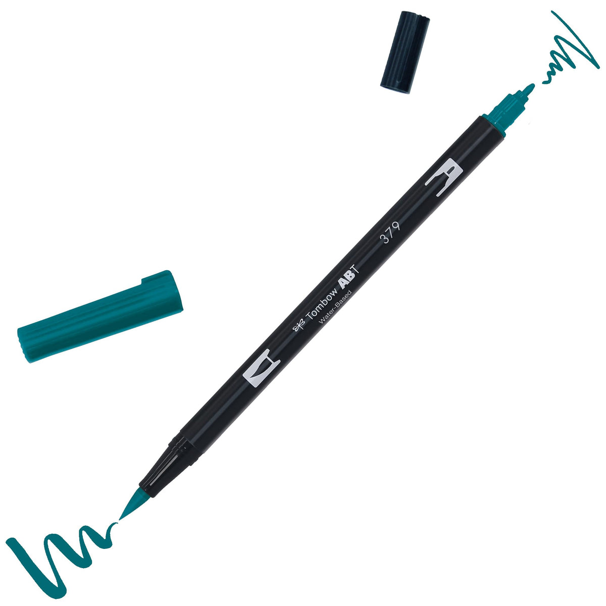 Tombow | ABT Dual Brush | Watercolour Brush Dual Tip Marker | For Lettering, Drawing, Painting, Manga | Home & Professional Use | Jade Green