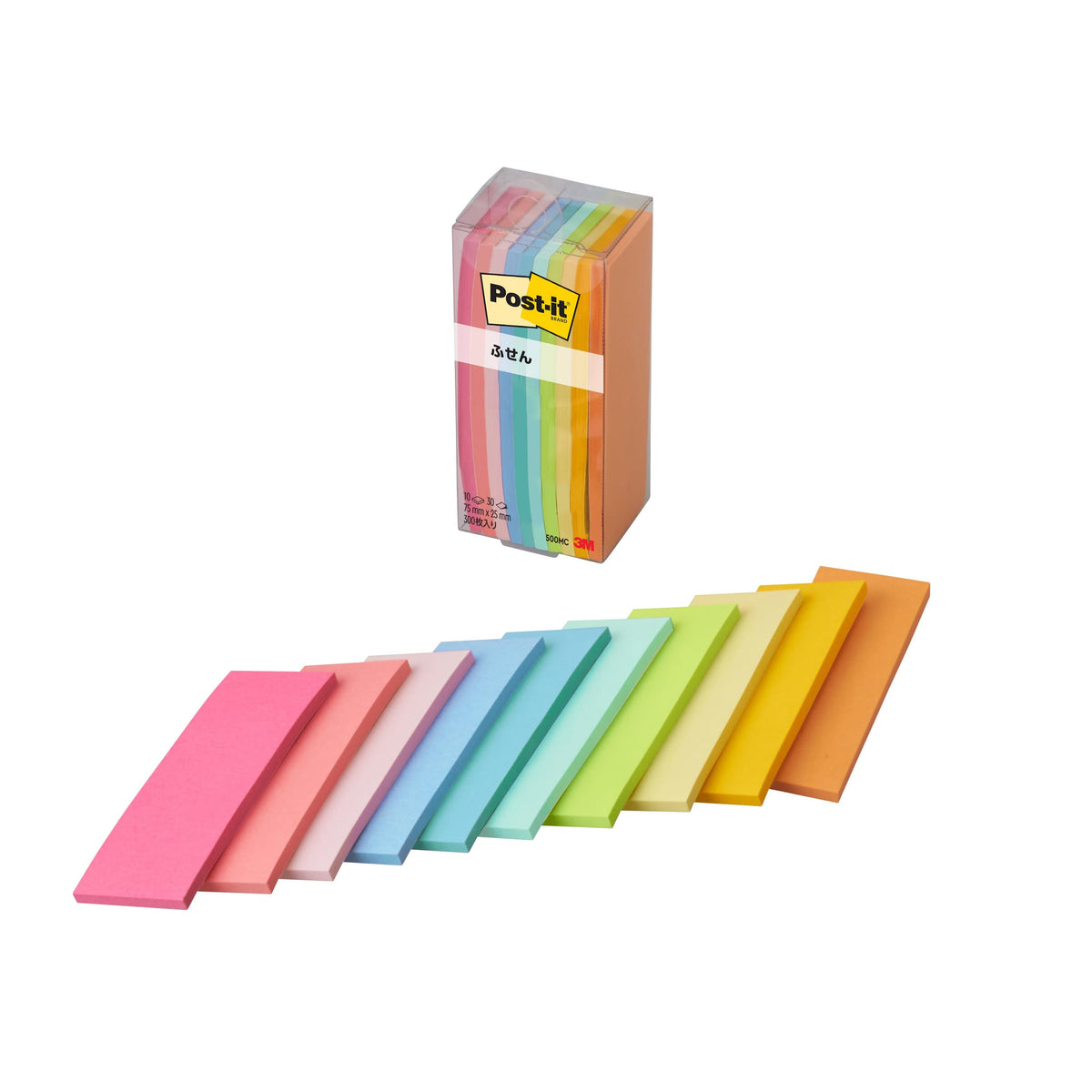 Post-it Sticky Notes, Multicolor, 30 Sheets x 10 Pads 500MC