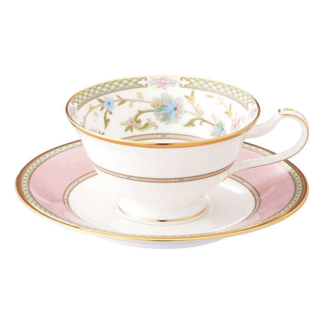 Noritake Y59587/9983-7 Cup & Saucer (For Both Coffee and Tea) 220cc Yoshino Pink Bone China