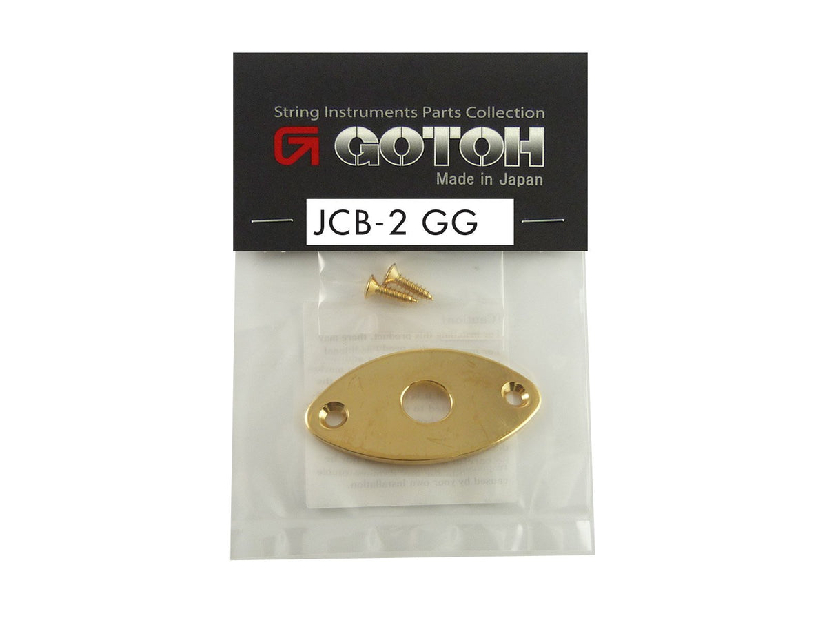Gotoh JCB-2 Football Shaped Edge Mount Jack Plate - Gold
