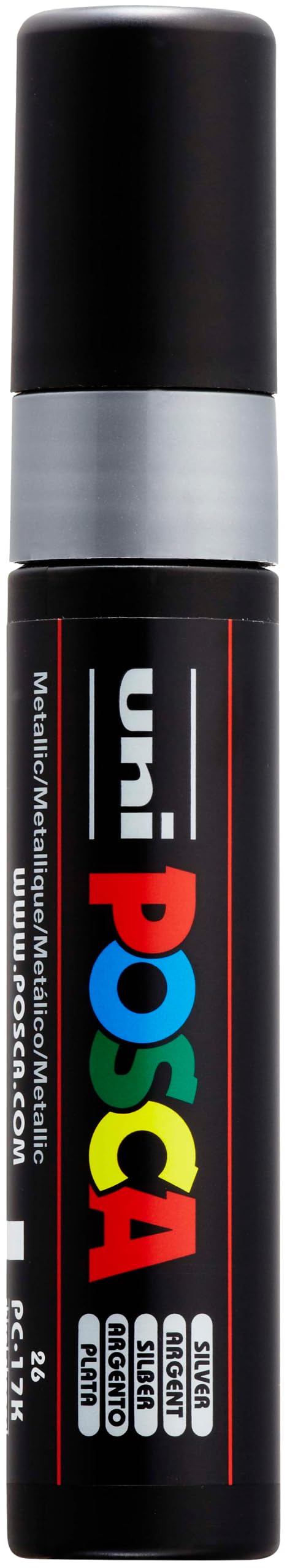 posca Acrylic Paint Marker, PC-17K Extra Broad tip, Silver (PX202283000)