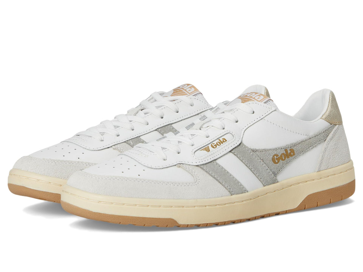 Gola Women's Hawk White/Light Grey/Gold 8 Medium