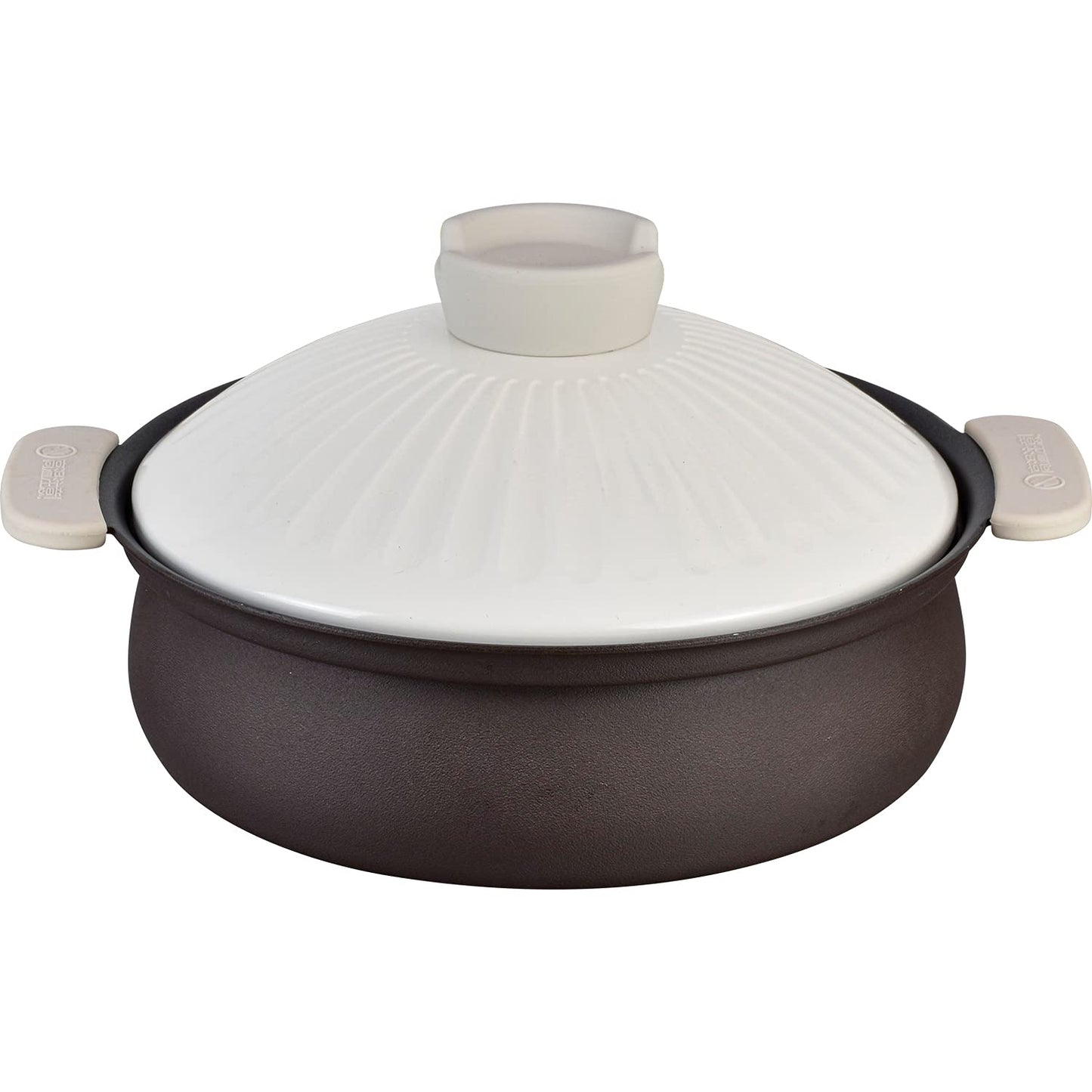 Wahei Freiz RB-2092 Tabletop Pot, 9.4 inches (24 cm), Lightweight, Earthenware Pot, Style, Easy to Clean, Fluorine Resin Treatment, Induction and Gas Compatible, Good Japanese