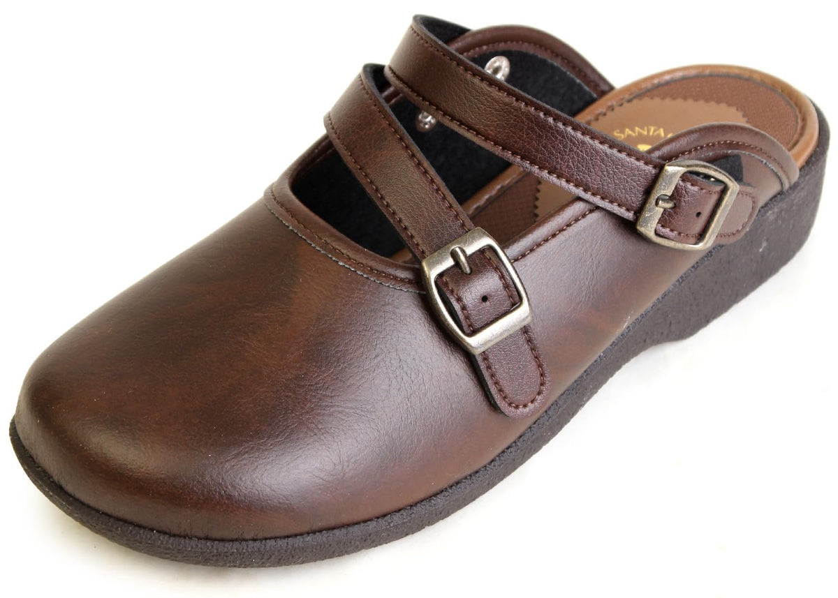 Santa Barbara Polo & Racquet Club IM6861 Women's Sandals, Made in Japan, Sabot Clog, DBR, S