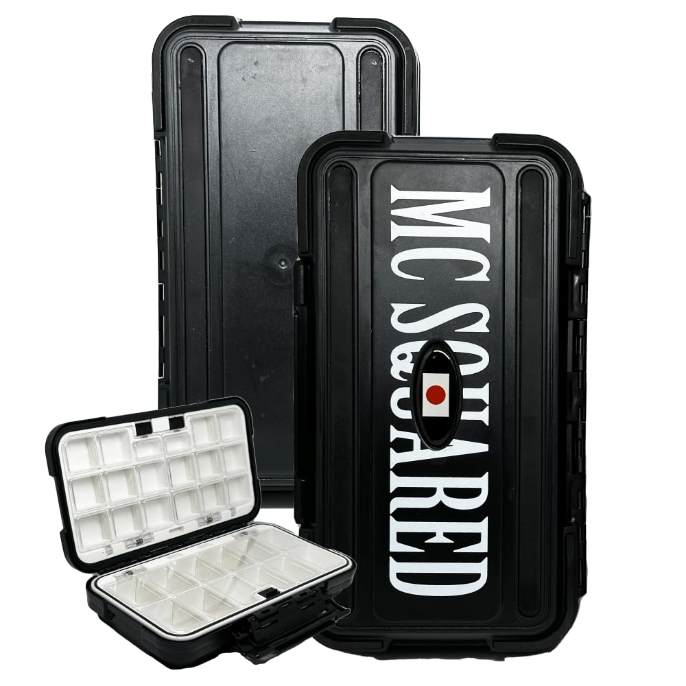 MCSQUARED\MASS×CHEMICAL×SQUARED AQUA LOCK Tackle Box (with dividers, black)