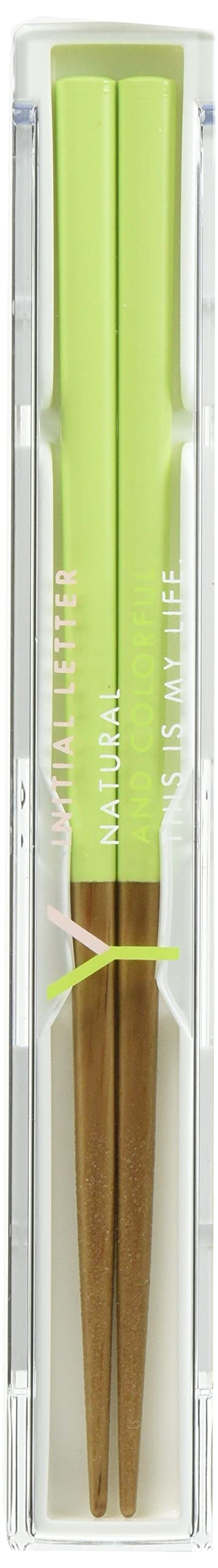 Masakazu Y 47-27240-4 INITIAL Chopsticks and Case Set, Made in Japan, 1.1 x 7.6 x 0.5 inches (2.7 x 19.2 x 1.3 cm)