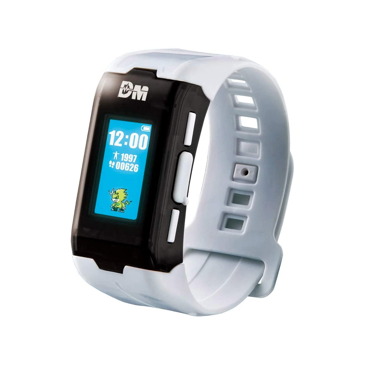 Digimon Vital Bracelet | Interactive Fitness Tracker Watch with Step Counter, Heart Rate Monitor, Digital Watch and Virtual Pet | Train Your Digimon and Battle Your Friends | Colour White (Free APP)