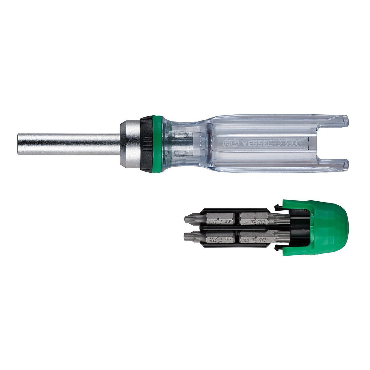 VESSEL TD-6808TX Torx Ratchet Driver Set (8 Bits)
