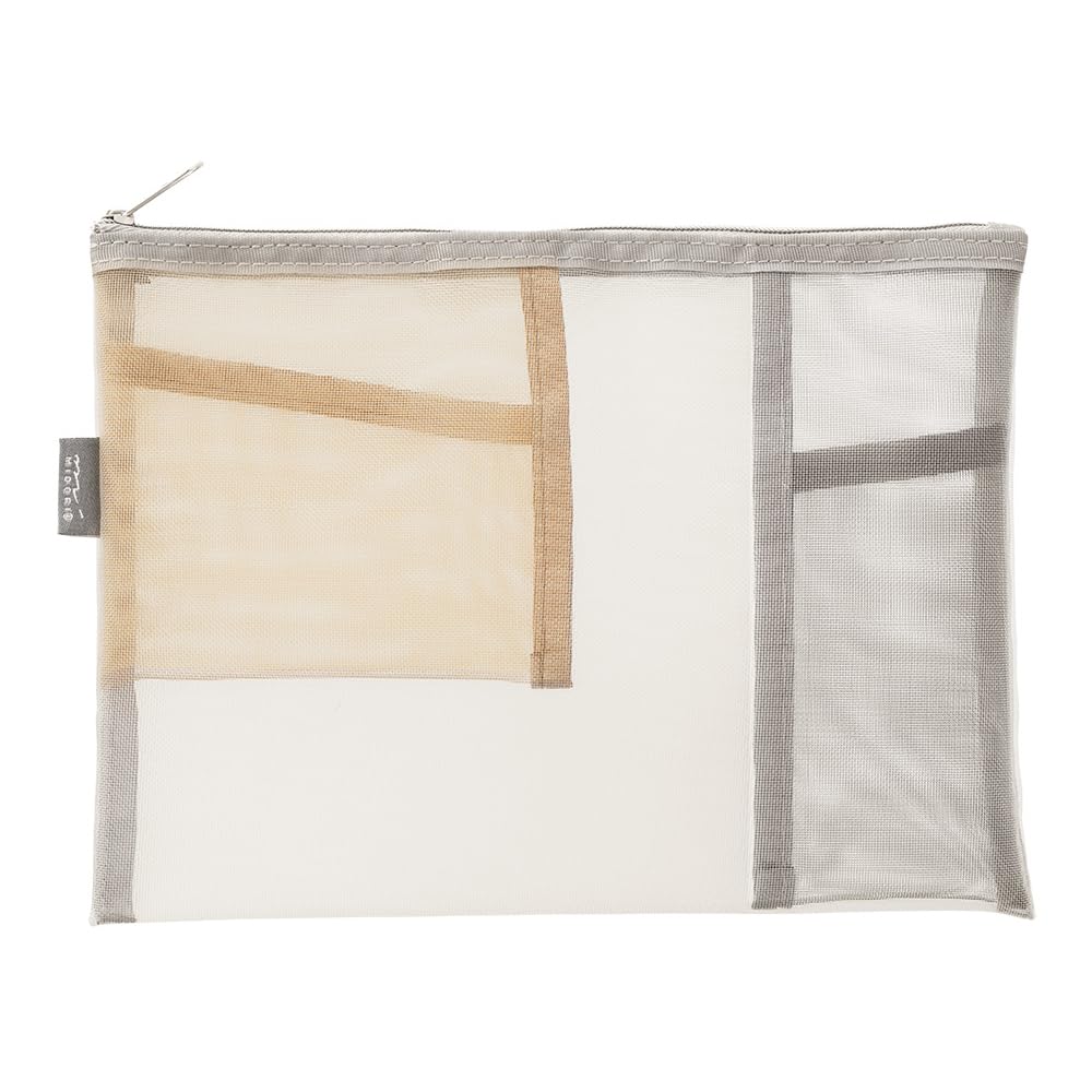 DESIGNPHIL 53345006 Mesh Pouch, Pen Case, Tool Pouch, Gray
