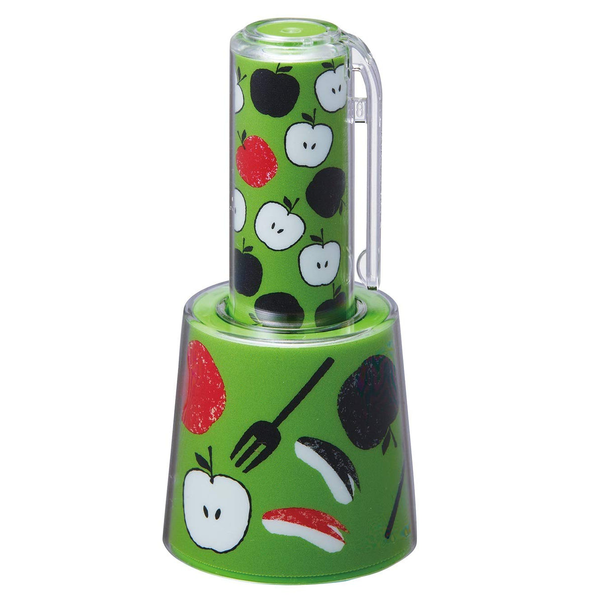 Shachihata XL-9PKHST/H-RG1 Name 9, Dress-up Parts, Clip Holder & Stand, Apple Pattern, Yellow Green
