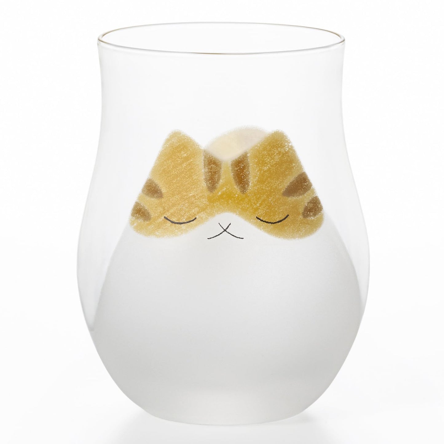 ADERIA 9592 My Family Kitten Glass, Tiger, 7.8 fl oz (220 ml), Capacity, Made in Japan, Cute, Stylish, Healing, Round Gift, Women's, Mother's Day, Tableware, Marriage, Greetings, Lucky Gifts,