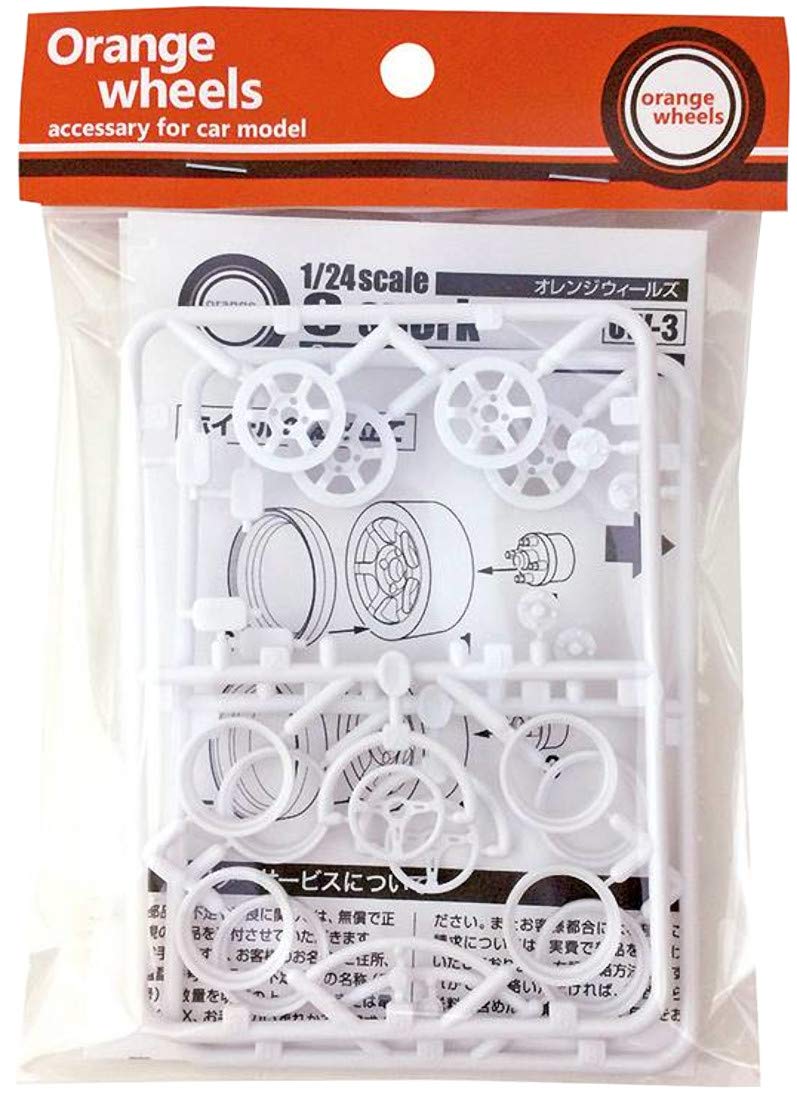 アスカモデル(ASUKAMODEL) Asuka Model OW-3 1/24 Orange Wheels 6 Spoke Plastic Model Parts