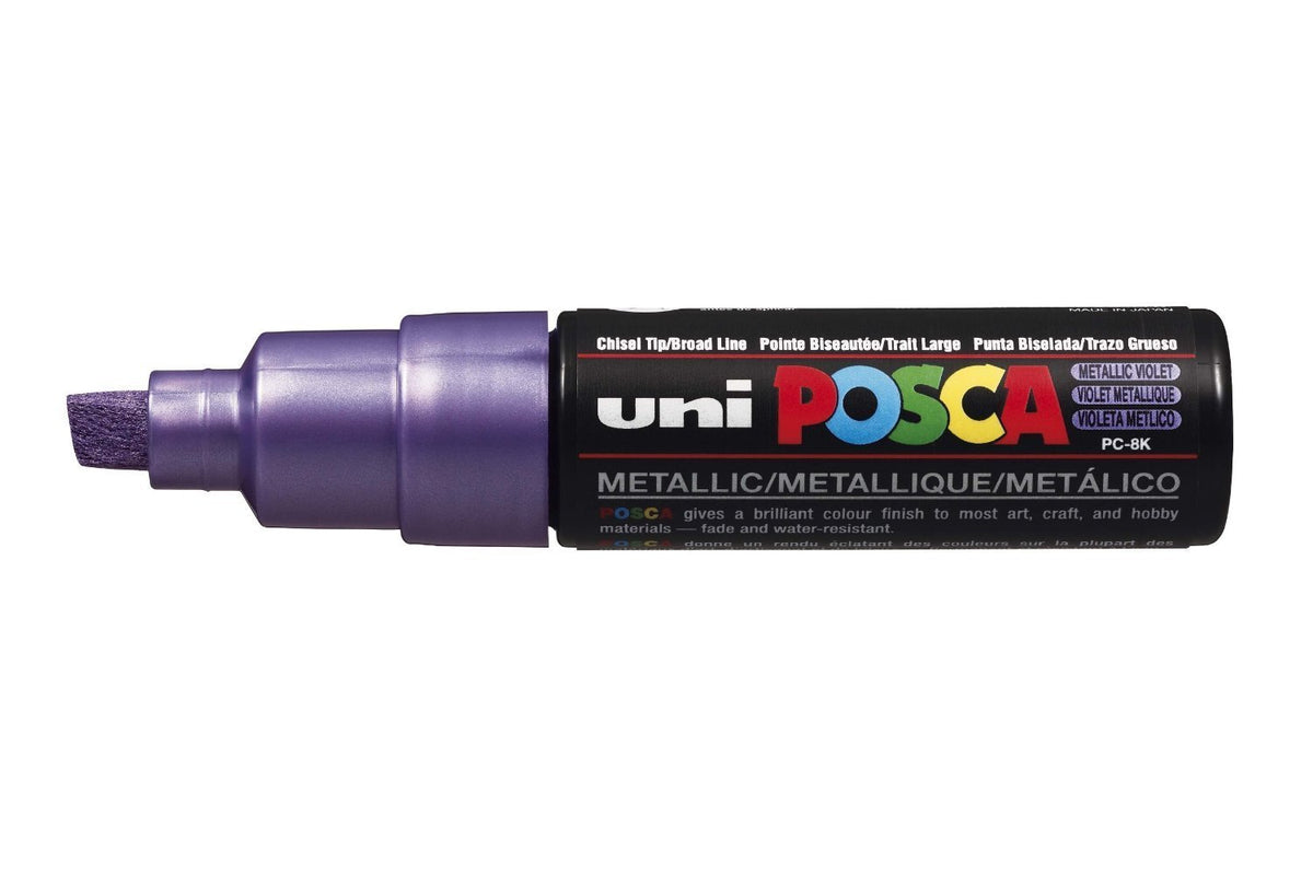 Posca Acrylic Paint Marker, Broad Chisel, Metallic Violet