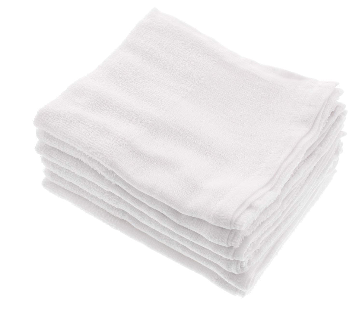 plus1 Face Towel, White, Approx. 13.4 x 33.4 inches (34 x 84 cm), Thin with Flat Surface, 6 Pieces