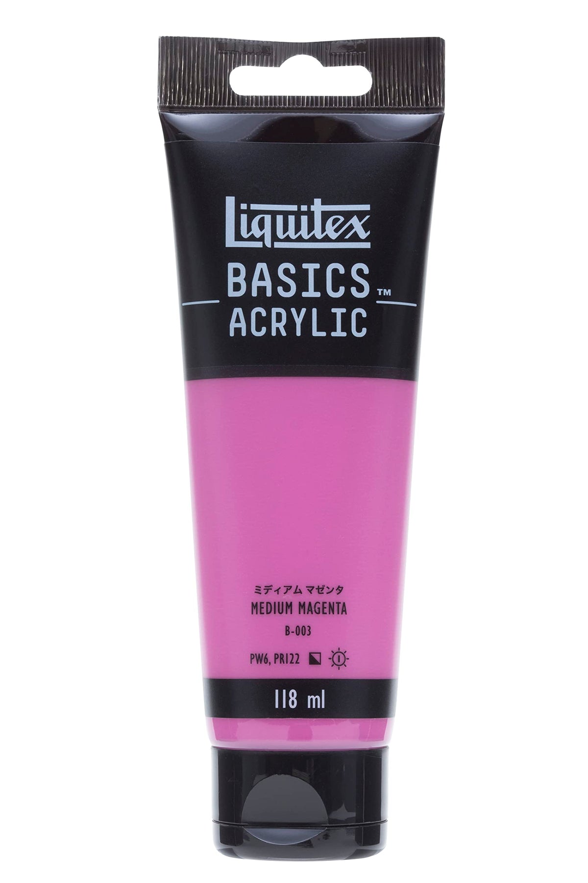 LIQUITEX Acrylic Paint Basics B-003, Medium Magenta, 4.0 fl oz (118 ml)