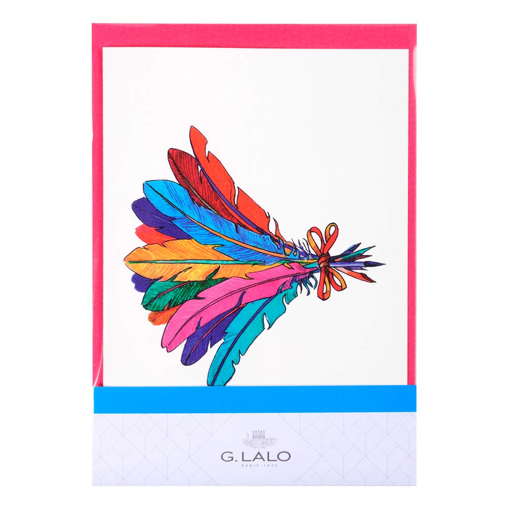 G.Lalo Gl60804 Ankle & Plum Card Envelope Set Feather Fuchsia