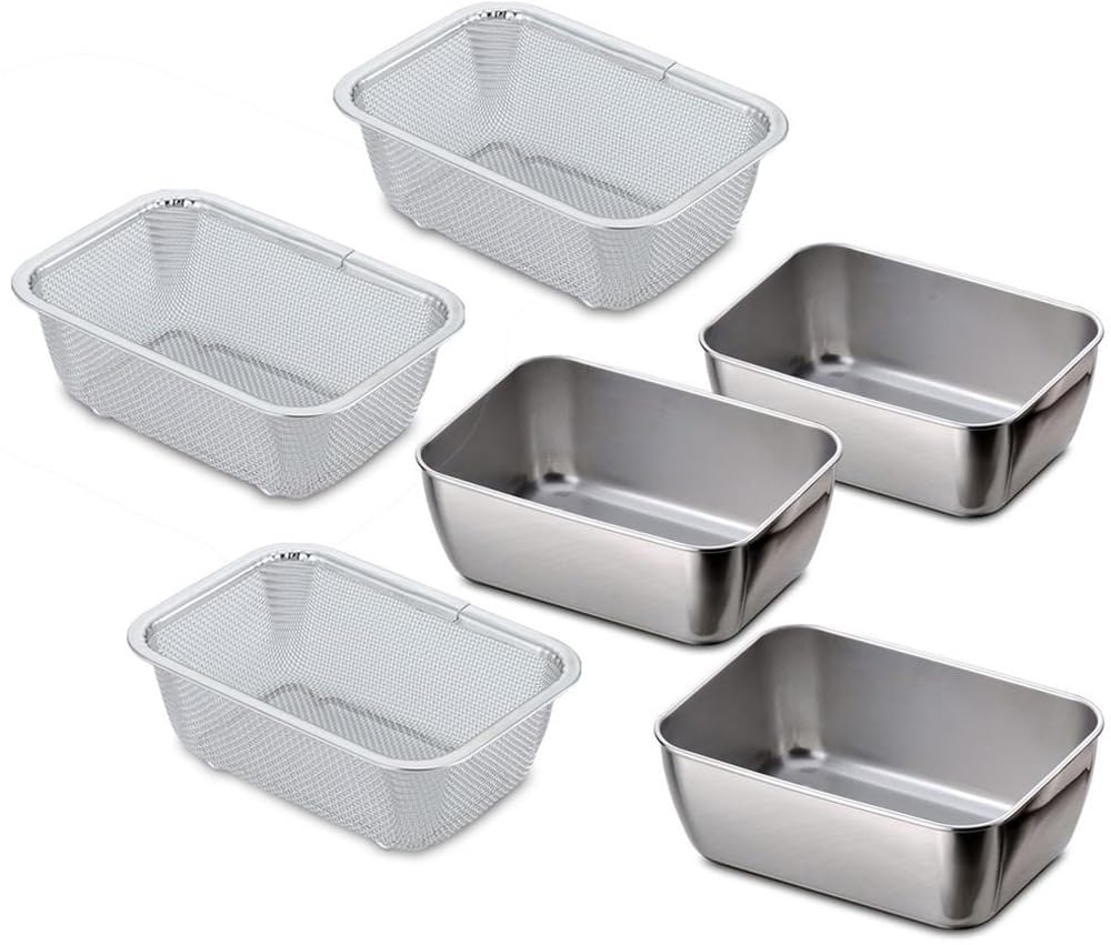 Shimomura 37234 Stacking Colander Set with 3 Bats